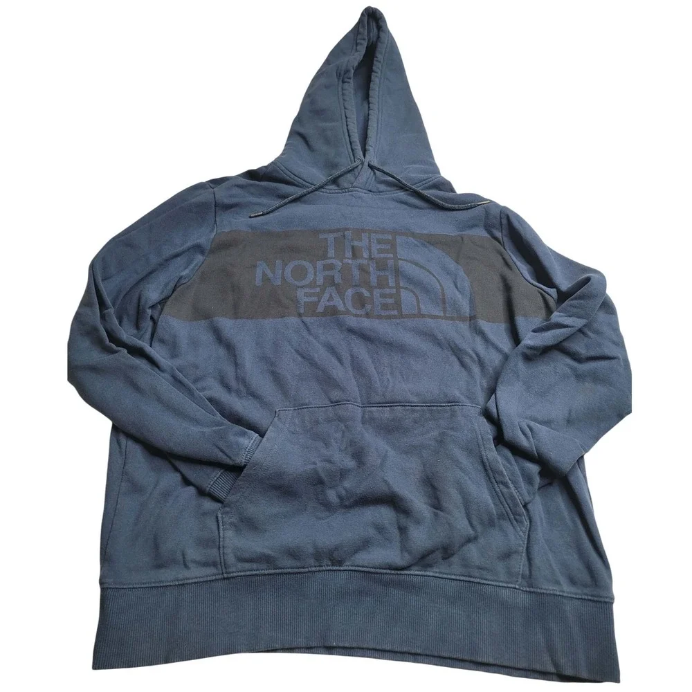 The North‎ Face Men's Dark Blue Hoodie Sweater Size Large Hiking Outdoors